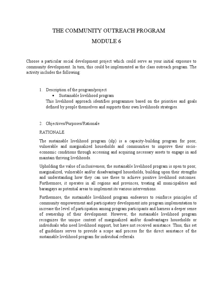 social outreach program